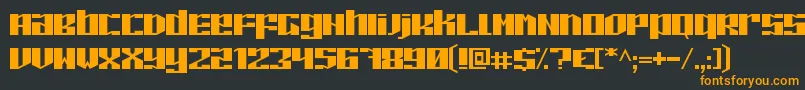 PilotonG Font – Orange Fonts on Black Background