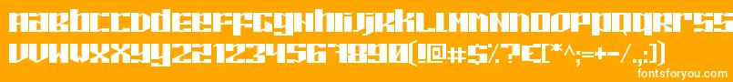 Шрифт PilotonG – белые шрифты на оранжевом фоне