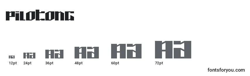 PilotonG Font Sizes