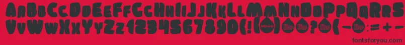 SumkinFreetypeMrfrukta2010 Font – Black Fonts on Red Background