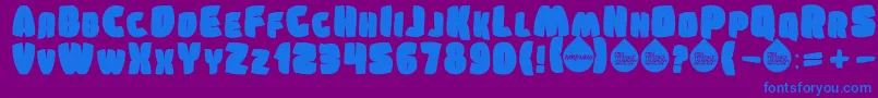 SumkinFreetypeMrfrukta2010 Font – Blue Fonts on Purple Background