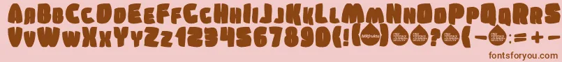 SumkinFreetypeMrfrukta2010 Font – Brown Fonts on Pink Background