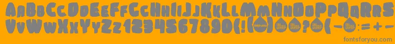 SumkinFreetypeMrfrukta2010 Font – Gray Fonts on Orange Background