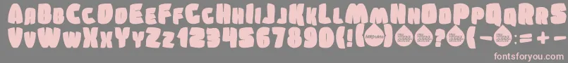 Fonte SumkinFreetypeMrfrukta2010 – fontes rosa em um fundo cinza