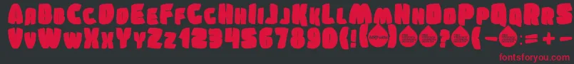 SumkinFreetypeMrfrukta2010 Font – Red Fonts on Black Background