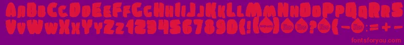 Шрифт SumkinFreetypeMrfrukta2010 – красные шрифты на фиолетовом фоне