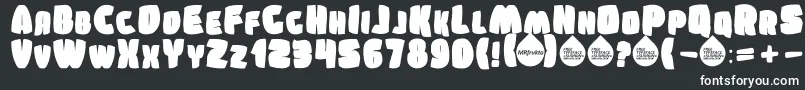 フォントSumkinFreetypeMrfrukta2010 – 黒い背景に白い文字