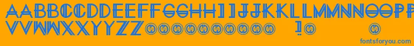 EternitynowRegular Font – Blue Fonts on Orange Background