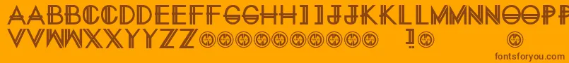 EternitynowRegular Font – Brown Fonts on Orange Background