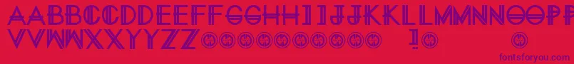EternitynowRegular Font – Purple Fonts on Red Background