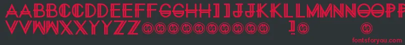 EternitynowRegular Font – Red Fonts on Black Background