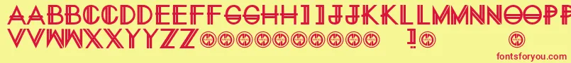EternitynowRegular Font – Red Fonts on Yellow Background