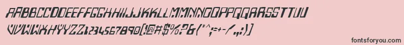 HomemadeRobotItalic Font – Black Fonts on Pink Background