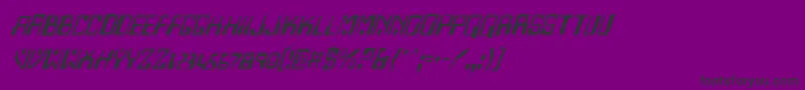 HomemadeRobotItalic Font – Black Fonts on Purple Background