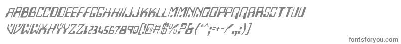 HomemadeRobotItalic Font – Gray Fonts on White Background