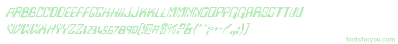 HomemadeRobotItalic Font – Green Fonts on White Background