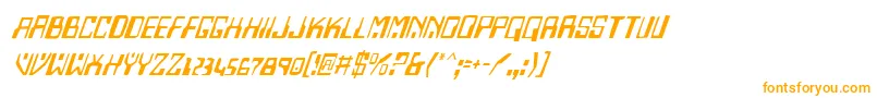HomemadeRobotItalic Font – Orange Fonts on White Background