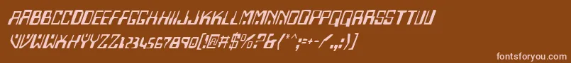 HomemadeRobotItalic Font – Pink Fonts on Brown Background