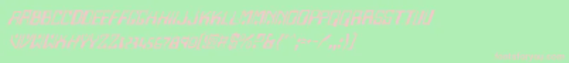 HomemadeRobotItalic Font – Pink Fonts on Green Background