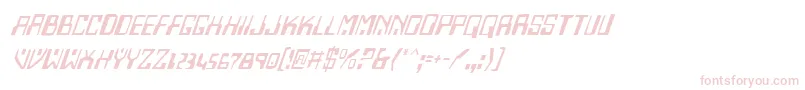 フォントHomemadeRobotItalic – ピンクのフォント