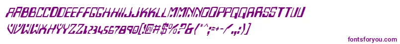 HomemadeRobotItalic Font – Purple Fonts on White Background