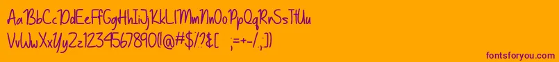 BasicallyYesOtf Font – Purple Fonts on Orange Background
