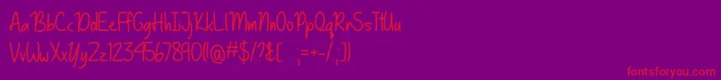 BasicallyYesOtf Font – Red Fonts on Purple Background