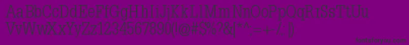 フォントNapoleonLight – 紫の背景に黒い文字