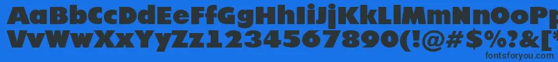 Шрифт Futur20 – чёрные шрифты на синем фоне