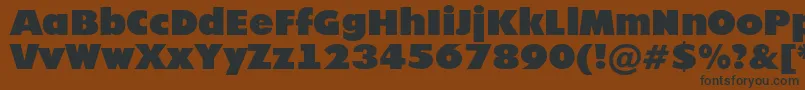 Futur20 Font – Black Fonts on Brown Background