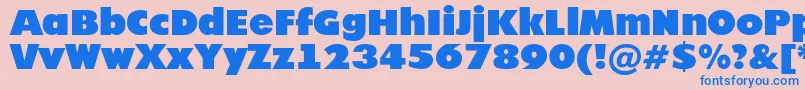 Futur20 Font – Blue Fonts on Pink Background