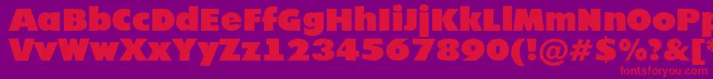 Шрифт Futur20 – красные шрифты на фиолетовом фоне