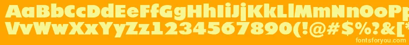Futur20 Font – Yellow Fonts on Orange Background