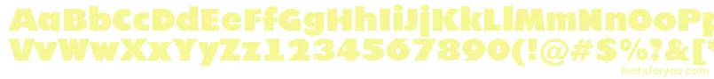 フォントFutur20 – 黄色のフォント