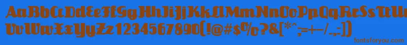 LouisianneBlack Font – Brown Fonts on Blue Background