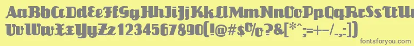 LouisianneBlack Font – Gray Fonts on Yellow Background