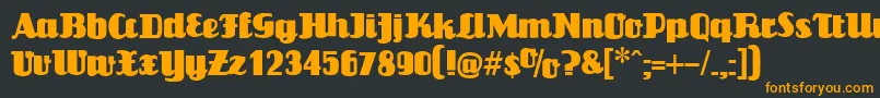 LouisianneBlack Font – Orange Fonts on Black Background