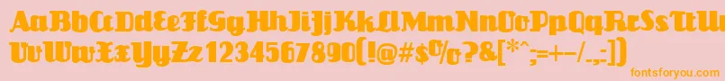 LouisianneBlack Font – Orange Fonts on Pink Background