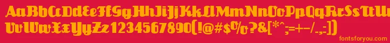 LouisianneBlack Font – Orange Fonts on Red Background