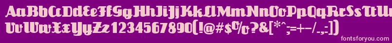 LouisianneBlack Font – Pink Fonts on Purple Background