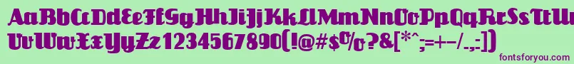 LouisianneBlack Font – Purple Fonts on Green Background