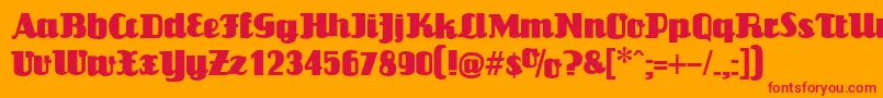 LouisianneBlack Font – Red Fonts on Orange Background