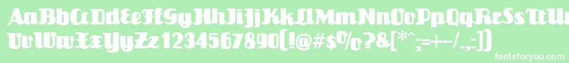 LouisianneBlack Font – White Fonts on Green Background