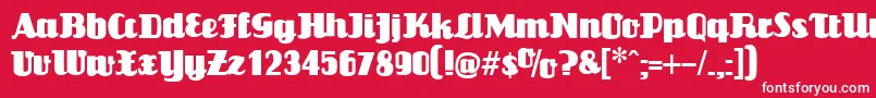 LouisianneBlack Font – White Fonts on Red Background