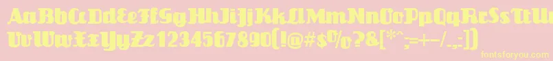 LouisianneBlack Font – Yellow Fonts on Pink Background