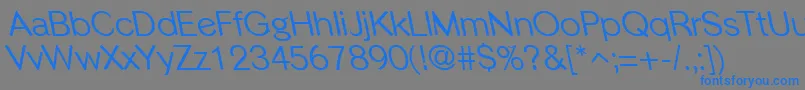 PhinsterleftyRegular Font – Blue Fonts on Gray Background