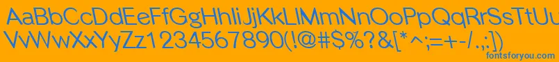 PhinsterleftyRegular Font – Blue Fonts on Orange Background