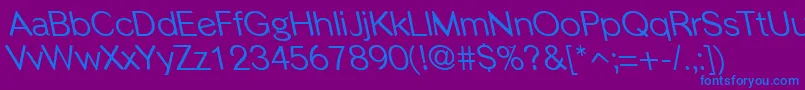 PhinsterleftyRegular Font – Blue Fonts on Purple Background