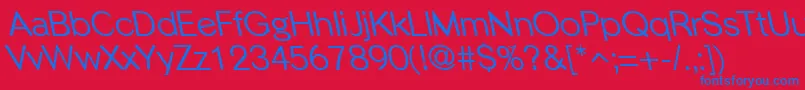 PhinsterleftyRegular Font – Blue Fonts on Red Background