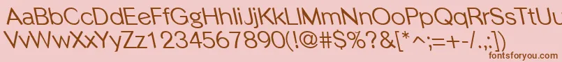 PhinsterleftyRegular Font – Brown Fonts on Pink Background